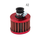 12mm Car Motor Cold Air Intake Filter Turbo Vent Crankcase Breather Red 3C