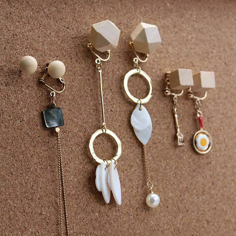 130pcs Round Wood Decorative Push Pins, Wood Head and Steel Needle Point Th