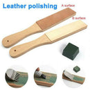 Dual Sided Leather Blade Strop Tool Razor Sharpener Polishing Compounds Set Kits