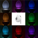 2PACK, LED Toilet 8 Colors Bathroom Night Light Motion Activated Seat Sensor
