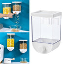 2Pcs 1000ml Clear Wall Mounted Food Storage Container Flour Grain Dispenser