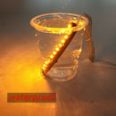 Motorcycle Turn Signal Lights Sequential Flowing 12 LED Strip Amber Accessories