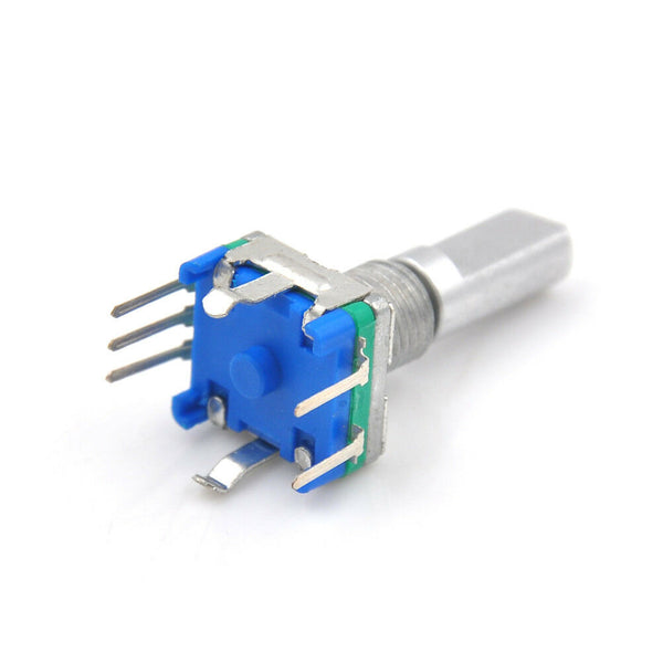 3Pcs/set 6mm D Shaft 18 Position 360 Degree Rotary Encoder w Push Button 3c