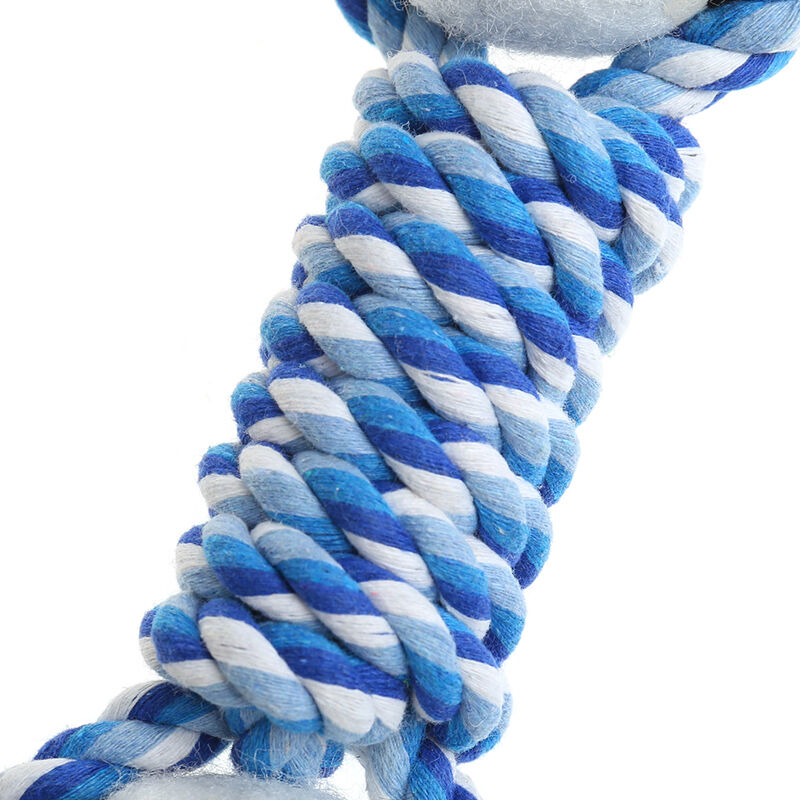Creative Dog Pet Chew Toys Dog Clean Teeth Training Tool Woven Dumbbell Rope