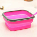 Collapsible Potable-Plastic Lunch Bento Box Food Storage Container +Spoon