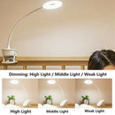 Led Reading Light Clip-On Clamp Bed Table Desk Lamp Contact Sensor Recharge G8G3