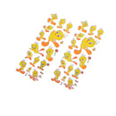 5 Sheets Cute Yellow Duck Bubble Stickers Cartoon Scrapbooking Stickers FT