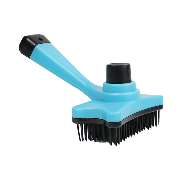 2pcs Pet Dog Cat Puppy Hair Trimmer Comb Brush Slicker Shedding Rake with Push