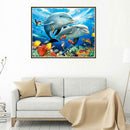 Brother Dolphin 5D Diamond Painting Embroidery DIY Cross Stitch Home Decor