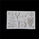Christmas Tree Elk Snowflake Fondant Cake Mold DIY Sugarcraft Decor Baking Too3C
