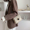 Fashion Woolen Messenger Bags Women Leather Retro Shoulder Handbag (White) A