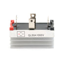 Aluminum Heatsink Base Single Phase Bridge Rectifier Diode 50A 1000V LJ