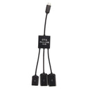 Multifunctional OTG Data Line Tablet Phone Micro usb Hub Splitter OTG Adapt MO