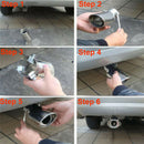 Car Universal Round Bend Stainless Steel Chrome Exhaust Tail Muffler TipPipeA FT