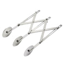 Stainless Steel 3 Wheels Pizza Pastry Cutter Dough Divider Flexible Roller