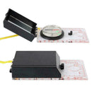 Mapping Ruler and Mirror Set Outdoor Survival Camping Favor Tool Hiking Com M8F2
