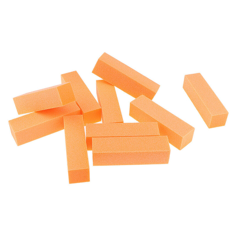 10Pcs Nail Art Buffer Files Block Manicure Buffing Sanding Polish Orange