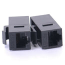 Black RJ45 Female to Female UTP CAT5e Jack Inline Coupler ï¼W