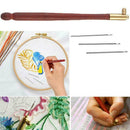 70/90/100 Embroidery Tambour Hook Needle with 3 Needles Beading Crochet Set Tool