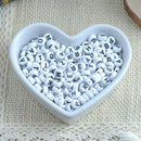 200pcs Lot Mini Acrylic Alphabet Letter Coin Round Beads- Q2Y4 Flat Loose S N4G8