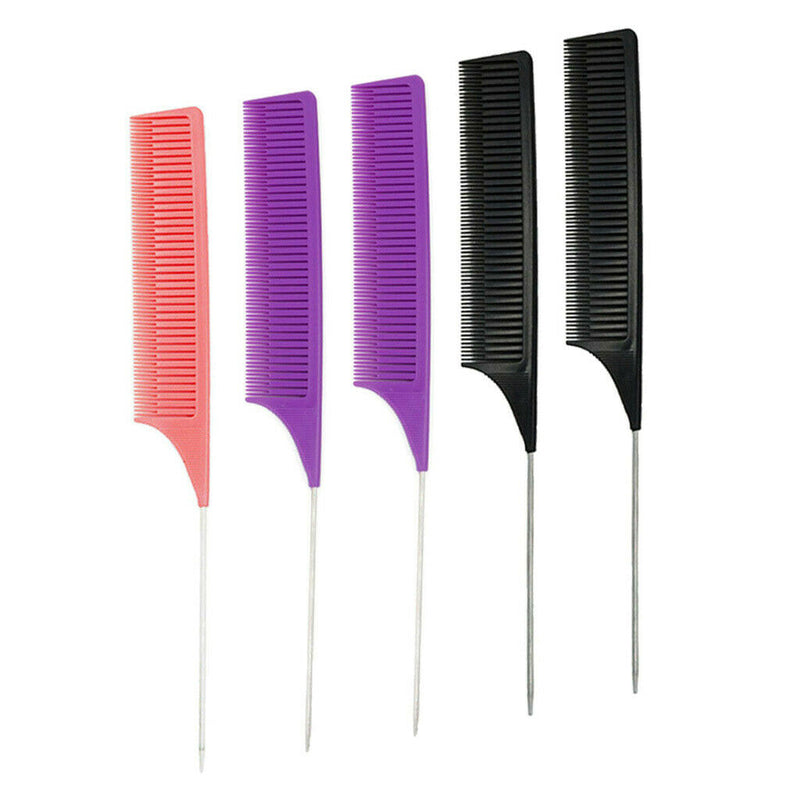 5 Pieces Pro Women Fine Weave Highlighting Foiling Hair Comb Highlight Tool