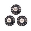 3pcs Plastic Guitar Amplifier Amp Knobs for Electric Guitar Bass Replacement