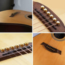 6 Pcs Acoustic Guitar String Bridge Pins Solid Copper Brass Endpin Replacement