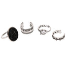 4Pcs/set Women Open djustable Knuckle Ring Geometry Rings Set Charm Jewelry G Kw