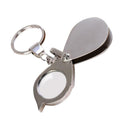 Portable 15X Folding Key Ring Magnifier Key Chain Magnifying Glass Loupe Tool