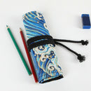 School Roll Pencil Case for Girls Boys Pencil Case Canvas Pencil Pen Bag La