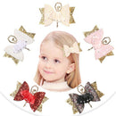 Rhinestone Ballet Girl Hairpin Bows With Clips Flash Glitter Leather Hair P M4T2