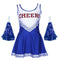 Tank Dress Pom Pom Girl Cheerleaders Disguise Blue Suit M(34-36) L5R3