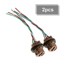 2Pcs 7443 T20 Female Brake Turn Signal Bulb holder Socket adapter Wiring&Harness