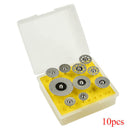 10Pcs Diamond Cutting Off Wheel Set Polishing Mini Drill Discs for Power Rotary
