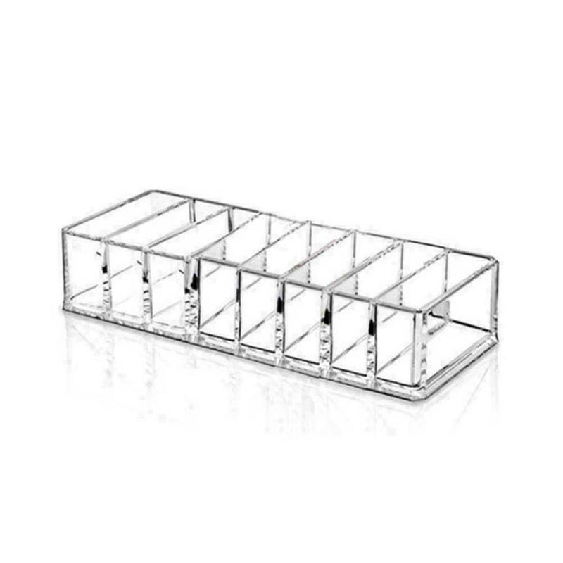 8 Holes Clear Brush Lipstick Holder Makeup Organizer Cosmetic Storage Stand Q6T3