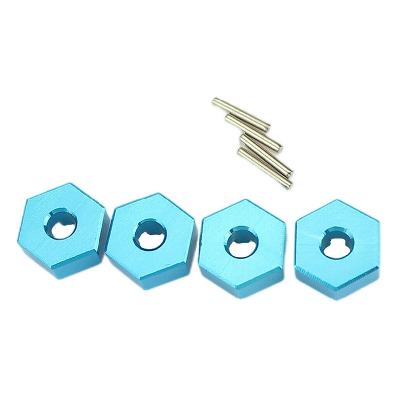 4Pcs Wheel Hub Hex Adapter 12mm For Wltoys 144001 1:14 RC Buggy Car Blue