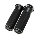 25mm CNC Edge Cut Handlebar Hand Grip For  Dyna Sportster Black