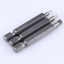 3Pcs 50Mm 1/4 Inch Hex Square Bits Square Head Screwdriver Bits S2 Alloy St