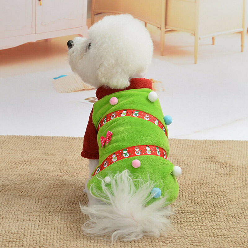 Pet Christmas Clothes Pet New Year Apparel Costume Party Decor Clothes M