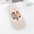 Women Cute Doggy Antiskid Socks Super Addorable Shallow Mouth Invisible Soc