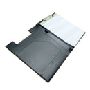 Foolscap/A4 Black PU Foldover Clipboard Paper Holder Pen Document Folder