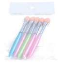5 Pcs Plastic Handle Eye Eyeshadow Sponge Brushes Applicators V9A1