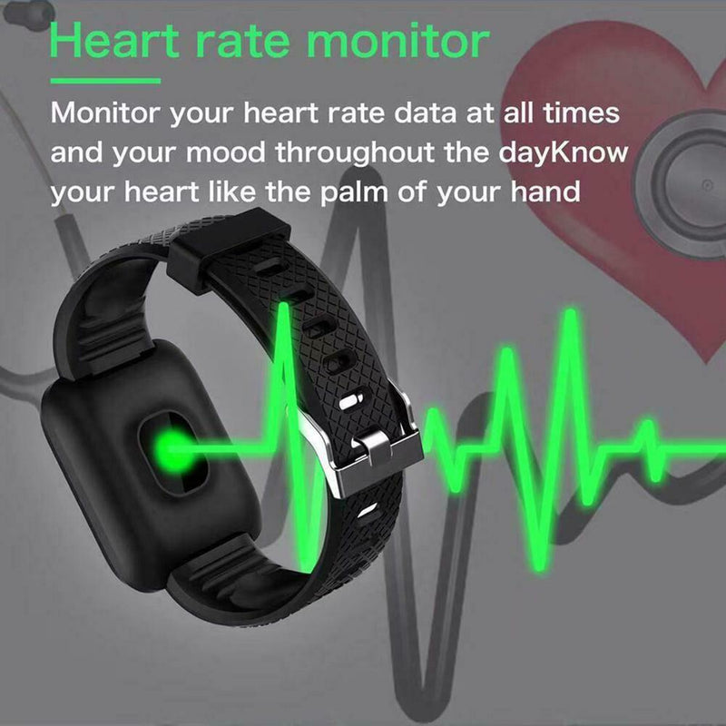 116 PLUS Smart Bracelet D13 Heart Rate Blood Pressure Waterproof Smart Watc A