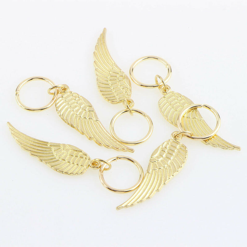 50pcs Hair  Braid Rings Shell Feather Cross Hair Loops Clips Accessories