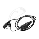 Two Way Radio Earpiece With Mic - Covert Acoustic Tube Transparent Headsets