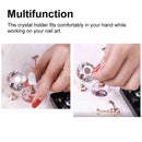 1set of DIY nail art skills holder training display stand with checkerboard