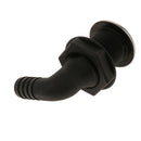 90 Degree Thru Hull Fitting Marine Boat Hose with Stainless Rim - 13mm