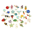 30Pcs/Set Mixed Enamel Charms Pendants  Craft DIY Jewelry Making Findily