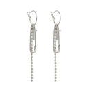 Women Crystal Pin Tassels Cross Drop Dangle Earrings Statement Fashion JewelFT
