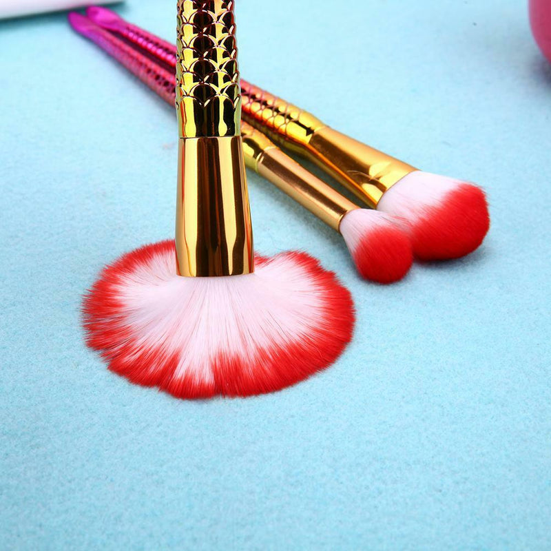 7pcs Makeup Foundation Eyebrow Eyeliner Blush Cosmetic Concealer Brushes A